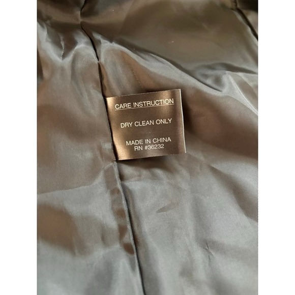 Giacca Women's Black White Tweed Wool Blend Coat XL Academia Professor Preppy - Picture 6 of 10